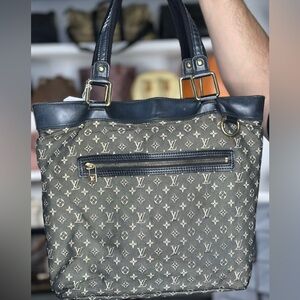 LV Black Denim Tote